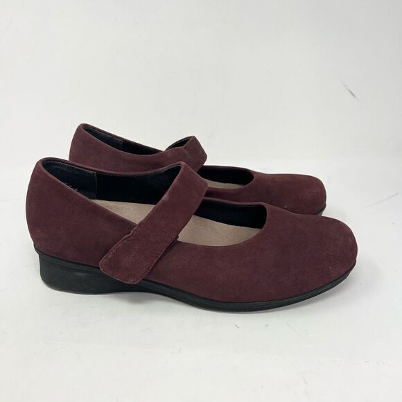 Dansko Loafers Clogs Shoes Womens 8M Red Mary Jane Leather Strap Comfort - Picture 1 of 10